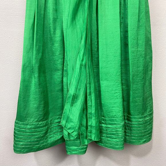 Diane Von Furstenberg Silk Dress Sz 2 Cocktail Party Garden Wedding Guest Green - Picture 11 of 12